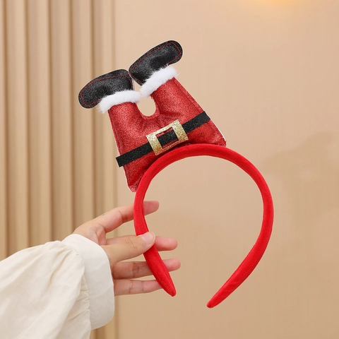 Kerst Hoofdband Pluche Polyester Plastic Lovertjes Beer Kerstman Benen Vakantie Feest Haarversiering