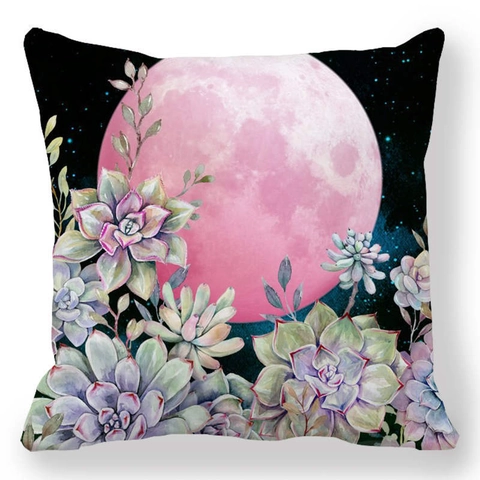 Aquarel Succulent Cactus Linnen Kussensloop Decoratieve Artistieke Plant Kussenhoes Voor Sofa Woonkamer Decor