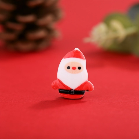 Christmas Resin Flatback Cabochons Santa Claus Snowman Reindeer DIY Accessories For Hair Bows Scrapbooking Embellishments