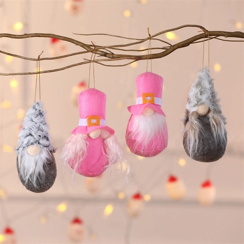 Weihnachtswichtel Plüsch Anhänger Gesichtsloser Zwerg Filz Strick Weihnachtsbaum Deko Nordische Dekoration
