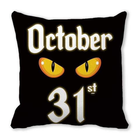 Halloween Kürbis Geist Hexenhut Kissenbezug 45x45cm Pfirsichhaut Trick or Treat Dekorativer Kissenbezug Für Sofa Deko