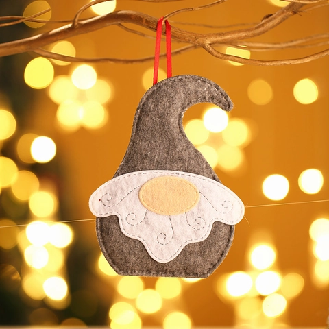 Gnomo di Natale Scandinavo Ornamenti Appesi in Feltro Babbo Natale Senza Volto Decorazioni per Albero Festa Casa