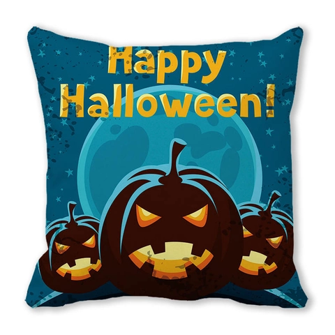 Halloween Kürbis Schwarze Katze Eule Dekorativer Kissenbezug Pfirsichhaut-Samt Sofa Kissenhülle Heim Party Deko