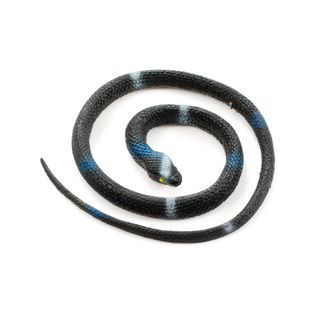 Realistic Toy Snake Rubber Coiled Fake Serpent Halloween Party Prank Prop Gag Gift Round Head Teaching Model