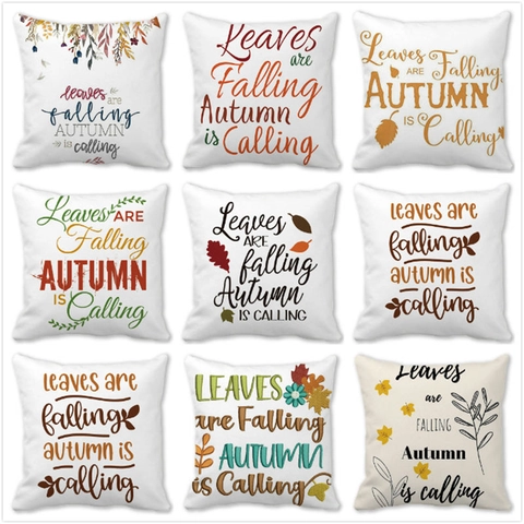 Herfst Kussenhoes Pompoen Esdoornbladeren Perzikhuid Decoratieve Kussensloop Voor Sofa Home Thanksgiving