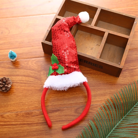 Weihnachten Pailletten Weihnachtsmütze Haarreif Festlicher Haarschmuck Für Kinder Erwachsene Weihnachtsfeier Dekoration