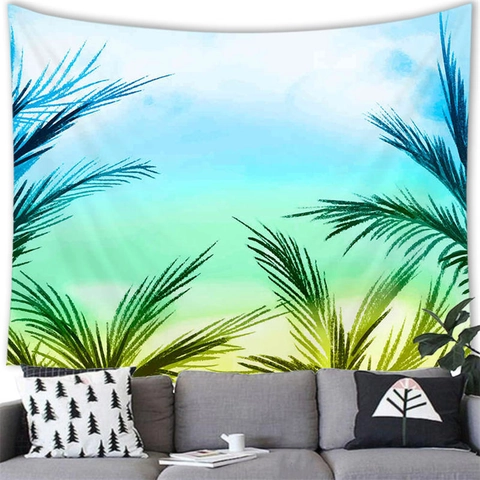 Scenic Landscape Wall Tapestry Polyester Fabric Nature Sunset Beach Sea View Backdrop For Home Living Room Bedroom Decor Mediterranean Style