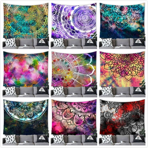 Mandala Sternenhimmel Wandteppich Böhmische Galaxie Wandbehang Ästhetische Wanddeko Für Schlafzimmer Wohnzimmer Polyester Kunsthintergrund