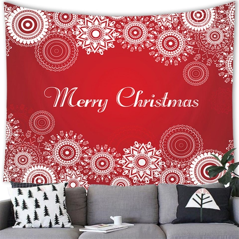 Tapiz de Muñeco de Nieve de Feliz Navidad para Colgar en la Pared Poliéster Piel de Melocotón Felpa Corta Decoración de Fiesta