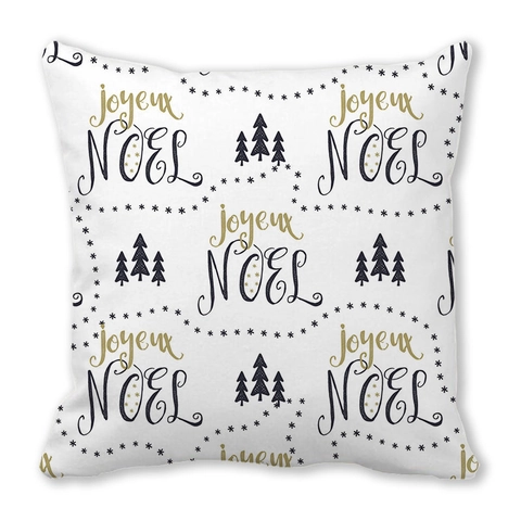 Christmas Decorative Pillowcase Peach Skin Velvet Throw Pillow Cover Merry Christmas Happy New Year Lettering Snowflakes Festive Home Decor