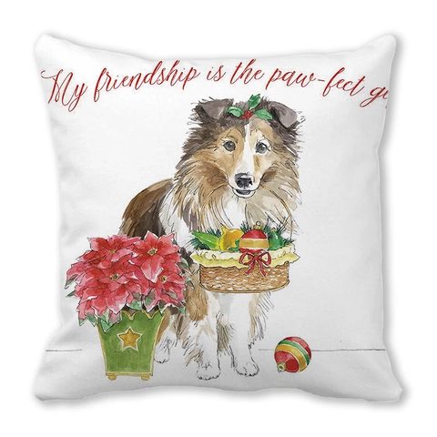 Weihnachten Haustier Hund Katze Muster Pfirsichhaut Kissenbezug Quadratisch Dekorative Kissenhülle Für Sofa Haus Festliche Deko