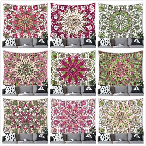Arazzo Da Parete Mandala Boemo Geometrico Tessuto Di Poliestere Coperta Di Sfondo Decorativa Per Soggiorno Camera Da Letto