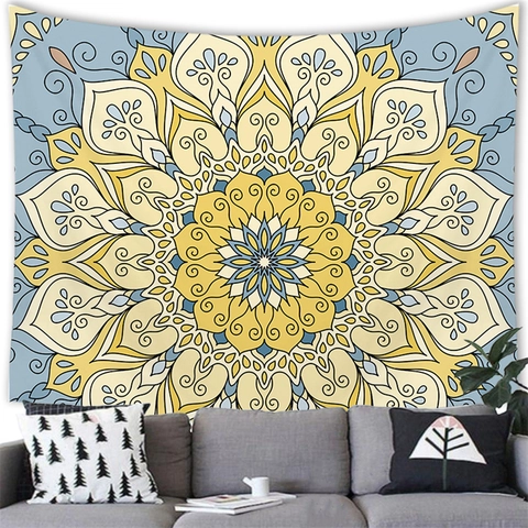 Mandala Tapestry Wall Hanging Bohemian Geometric Polyester Fabric For Living Room Bedroom Home Decor Art