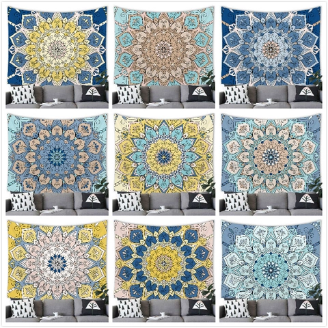 Mandala Tapestry Wall Hanging Bohemian Geometric Polyester Fabric For Living Room Bedroom Home Decor Art