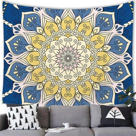 Arazzo Mandala Appeso A Parete Boho Motivo Geometrico Poliestere Decorazione Casa Soggiorno Camera Da Letto Sfondo