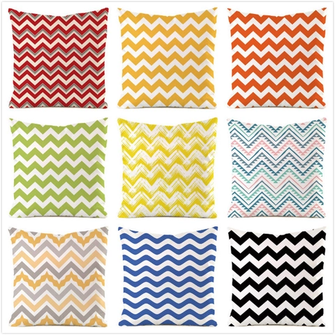Decoratieve Kussensloop KunstSatijn Chevron Zigzag Golfpatroon Modern Interieur Sofa Slaapkamer