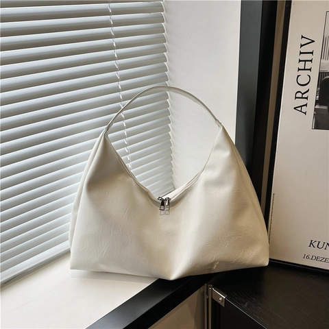 Damen Große Kapazität PU Leder Hobo Tasche Minimalistisch Unterarm Tote Stilvolle Schultertasche Für Pendeln Alltag Mode Accessoire