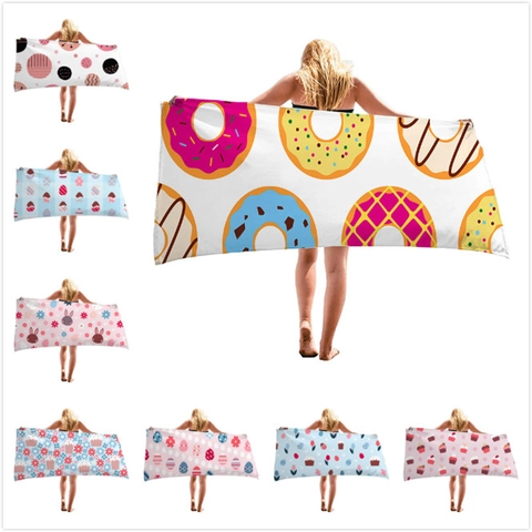 Microfiber Beach Towel Adult Cartoon Easter Egg Rabbit Floral Print Large Absorbent Bath Towel For Swimming Vacation