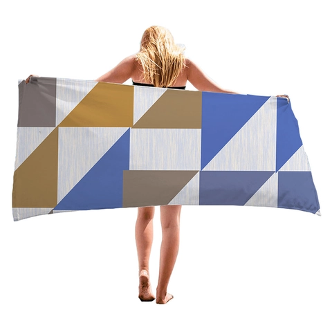 Beach Towel Microfiber Quick Dry Absorbent Lightweight For Swimming Travel Pool Geometric Modern Abstract Pattern Women