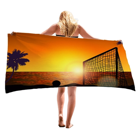 Mikrofaser Strandtuch Schnelltrocknend Groß Sonnenuntergang Landschaft Sandfrei Badetuch Für Schwimmen Urlaub Reise Erwachsene