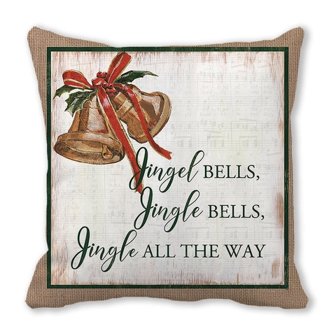 Kerst Kussenhoes Perzikhuid Stof Rendier Sneeuwman Print Decoratieve Kussensloop Voor Sofa Home Decor Eenvoudig Vierkant