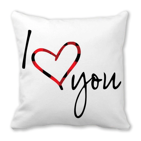 Valentinstag Herz Liebe Kissenbezug Büffel-Karo Dekorativer Kissenhülle Für Sofa Schlafzimmer Zuhause Deko Romantisches Geschenk
