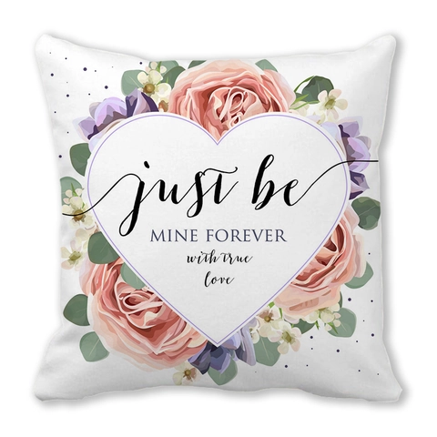 Valentijnsdag Kussenhoes Perzikhuid Hartpatroon Romantisch Citaat Kussenhoes Voor Sofa Woonkamer Slaapkamer Decoratie Vierkant