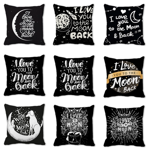 Valentijnsdag Hart Perzikhuid Kussenhoes Romantische Letters Maan Decoratieve Kussenhoes Voor Sofa Home Decor