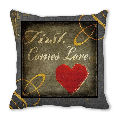 Valentine's Day Peach Skin Pillow Cover Heart Rose Cupid Print Vintage Decorative Cushion Case For Home Sofa Bedroom Living Room Decor