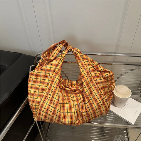 Große Kapazität Nylon Tragetasche Für Damen Leoparden Zebra Karo Muster Schultertasche Casual Pendler Handtasche Mode Hobo Bag