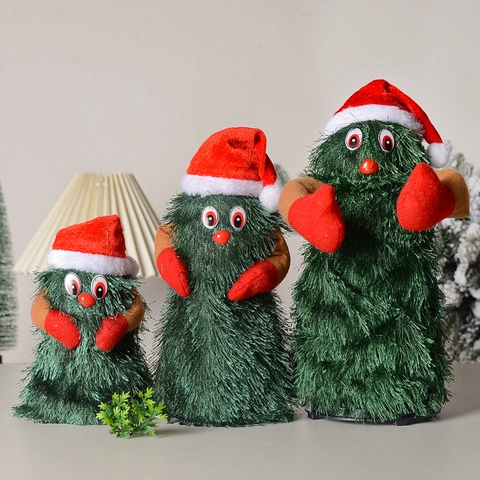 Albero di Natale Rotante Elettrico Giocattolo di Peluche Danzante Cantante Novità Decorazione Albero di Natale Personificato Renna Danzante Regalo Bambini