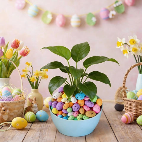 Easter Eggs Decorative Speckled Foam Mini Artificial Eggs For Vase Filler Party DIY Crafts Home Decor Mixed Colors