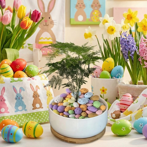 Easter Foam Eggs Decoration Multi-Color Artificial Speckled Eggs For Spring Party Decor DIY Crafts Home Table Ornaments