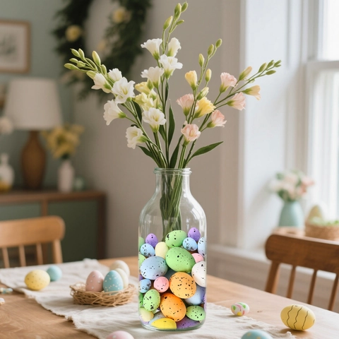 Colorful Speckled Foam Easter Eggs Simulation Bird Eggs Mixed Sizes For Festive Party DIY Crafts Home Table Decoration