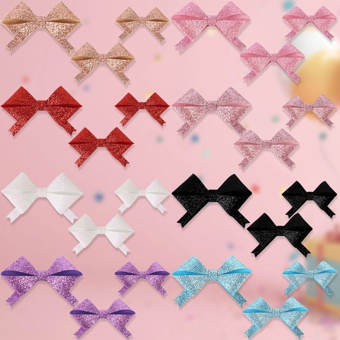 Mini Fiocchi Glitterati Decorazioni per Festa di Compleanno Accessori Fai da Te Eleganti Fiocchi Scintillanti per Feste