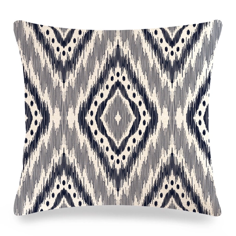 Geometrische Abstracte Linnen Kussensloop Kussenhoes Etnisch Ikat Tribale Patroon Sofa Huis Woonkamer Modern Esthetisch