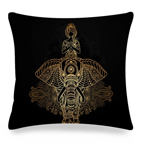 Fodera Per Cuscino In Lino Con Motivo Mandala Yoga Meditazione Chakra Spirituale Loto Federa Per Divano Casa Quadrata