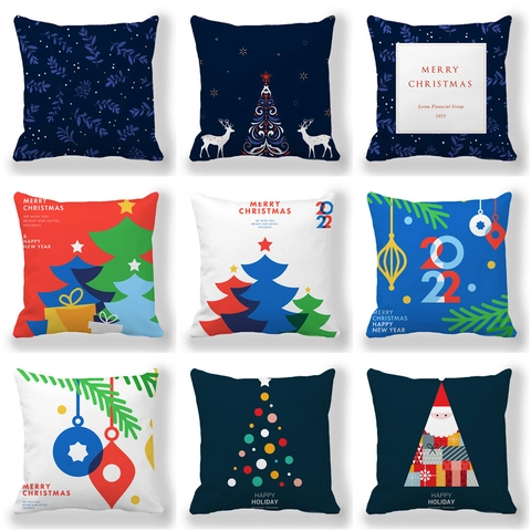 Kerst Kussensloop Perzikhuid Polyester Sneeuwvlok Rendier Noordse Stijl Sofa Huisdecoratie Sierkussenhoes