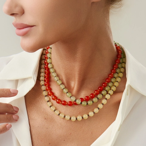 Elegante Ronde Glazen Kralen Ketting Voor Dames Minimalistische Handgemaakte Rocailles Sleutelbeen Ketting Sieraden Legering