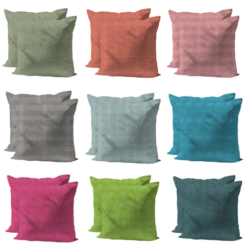 Funda de Cojín de Lino de Color Sólido Nórdico Funda de Almohada Decorativa Gruesa Para Sofá Sala de Estar Dormitorio Decoración del Hogar Varios Colores