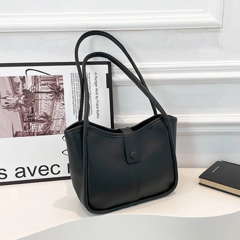 Borsa Tote In Pelle PU Grande Capacità Casual Superficie Morbida Borsa A Tracolla Retrò Per Donna Stile Pendolare Semplice Versatile