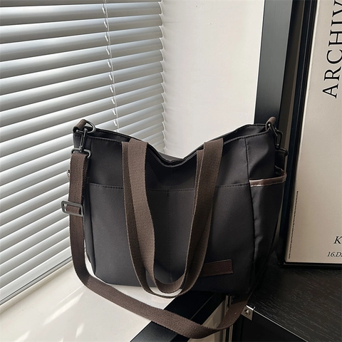 Sac Fourre-Tout en Toile pour Femmes Grande Capacité Multi-Poches Sac à Épaule Décontracté Sac à Main Avec Bandoulière Réglable Sac Bandoulière