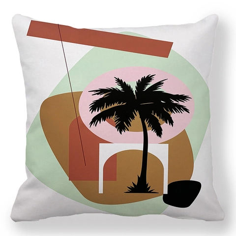 Abstracte Kunst Kussensloop Perzik Huid Fluweel Boho Geometrisch Decoratieve Sierkussenhoes Voor Sofa Huis Decoratie