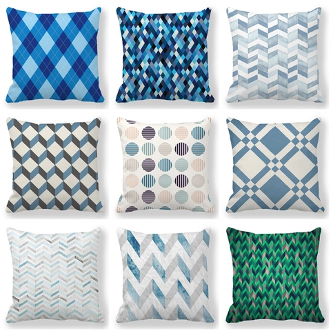 Geometric Decorative Cushion Cover Peach Skin Polyester Modern Artistic Pillowcase For Sofa Living Room Home Decor