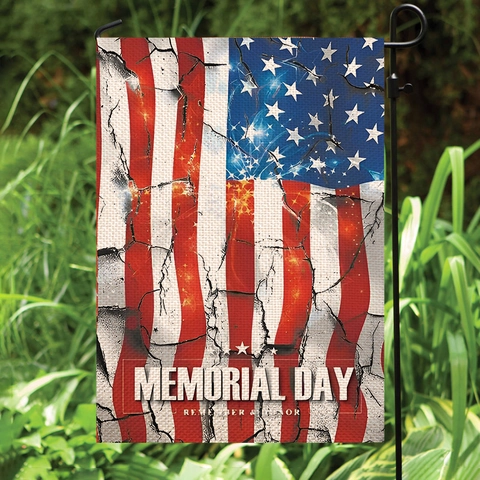 Onafhankelijkheidsdag Patriottische Tuinvlag Dubbelzijdig Amerikaanse Vlag Linnen Buiten Tuin Decoratie Gedenkdag Vlag