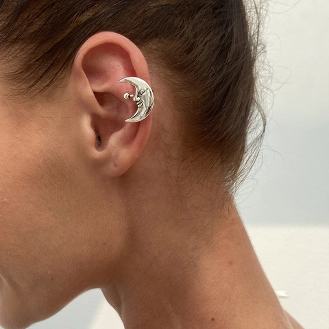 Vintage Vacation Alloy Starfish Shell Flower Moon Sun Ear Cuff Non-Pierced Clip On Earrings For Women Summer Beach Jewelry