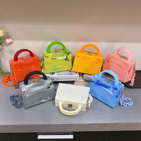 Damen Acryl Tasche Marmormuster Mit Harzkette Vintage Stil Hartschale Clutch Handtasche Für Partys Und Abendveranstaltungen