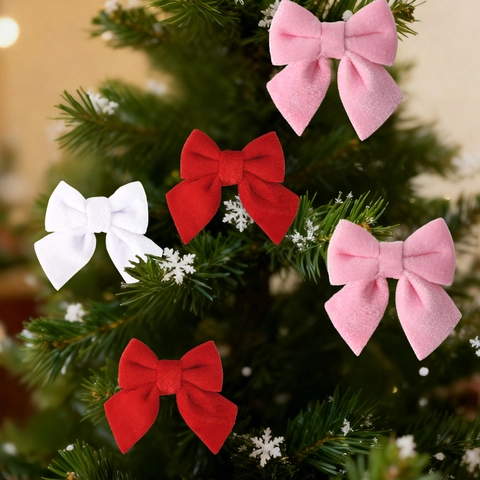 Morbidi Fiocchi di Velluto Natalizi Decorazioni Appese a Fiocco per Albero di Natale Decorazioni per Feste e Festività