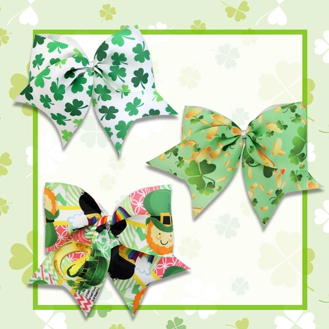 St. Patrick's Day Grüne Schleife Hängedekoration Für Party Kleeblatt Goldmünze Kobold Festliche Schleifen Dekoration