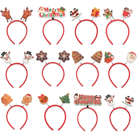 Cerchietto di Natale Decorazione per Feste Babbo Natale Renna Pupazzo di Neve Accessori per Capelli per Celebrazione del Festival